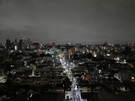 都会 高所より 若松町 中心に道路 都会 高所より 若松町 中心に道路の写真