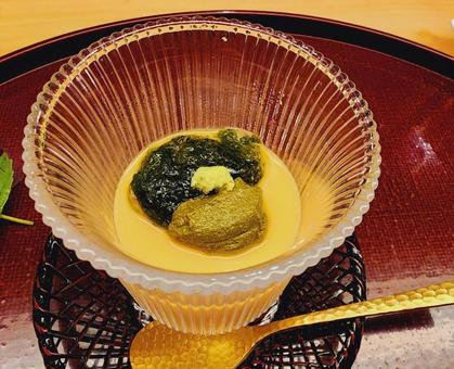 冷製 茶碗蒸し 冷製 茶碗蒸し 茶碗蒸し,シンプル,豆腐の写真素材