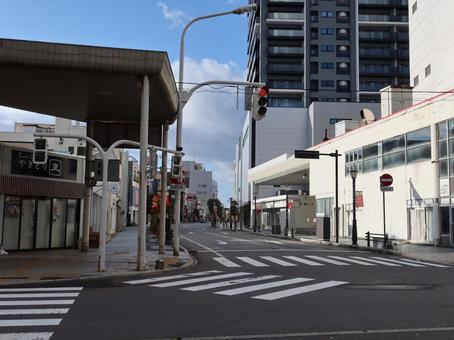 青森 昭和通り 新町通りとの交差点 青森,昭和通り,新町通りの写真素材