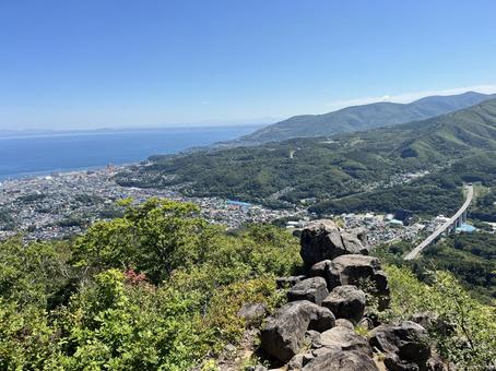 北海道天狗山からの景色 北海道天狗山からの景色 街並み,市街地,海の写真素材