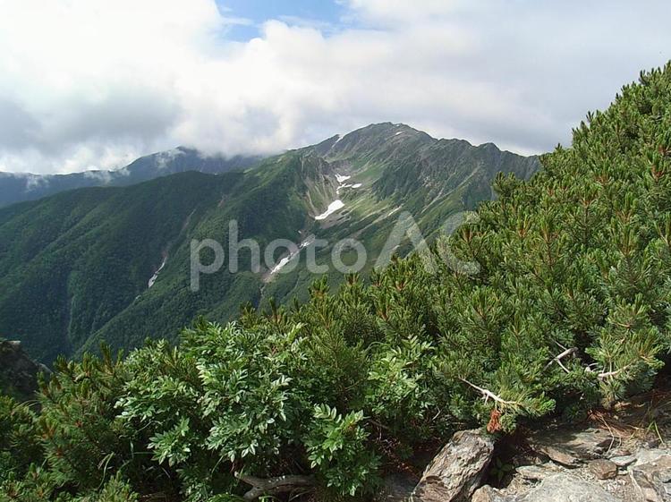 日本　山梨　南アルプス　北岳 日本,山梨,南アルプスの写真素材