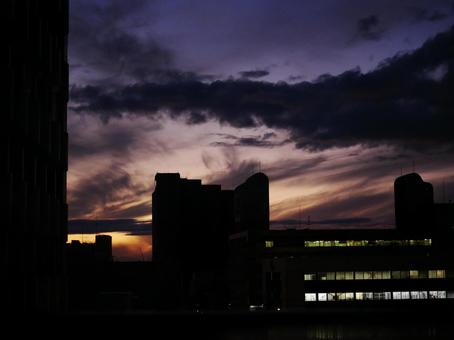 闇夜の夕焼け 闇夜の夕焼けの写真