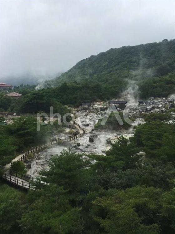 雲仙の地獄 雲仙,地獄,温泉の写真素材