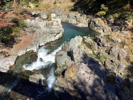 秋川渓谷 秋川渓谷,渓谷,秋の写真素材