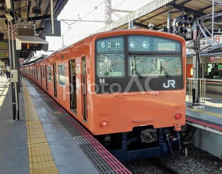 桜島線　201系 鉄道,桜島線,駅の写真素材