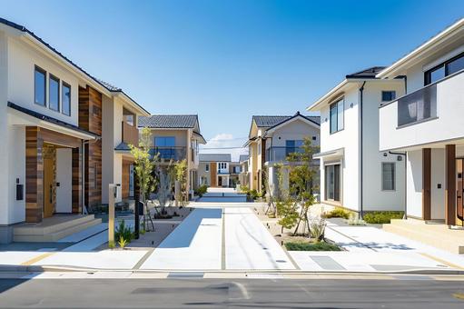 整備された戸建て住宅街・住宅展示場の写真