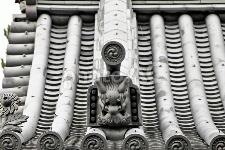 南禅寺-鬼瓦-京都府 南禅寺,鬼瓦,仏閣の写真素材