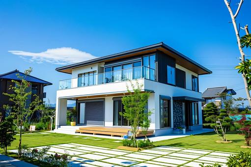 現代的な戸建て住宅 現代的な戸建て住宅の写真