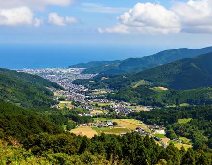 山から見た町の風景2 山から見た町の風景2の写真