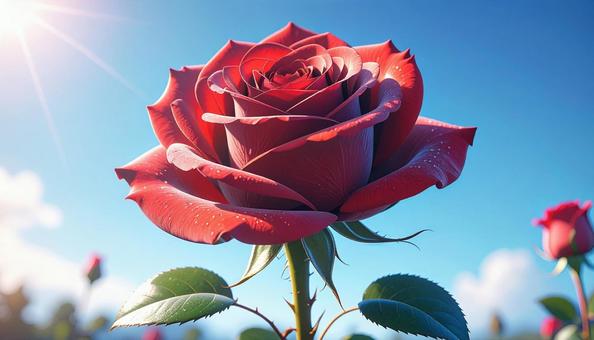 一輪の薔薇の花 一輪の薔薇の花の写真