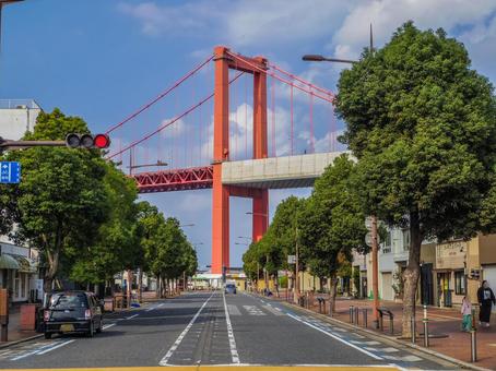 【福岡県】北九州市・若戸大橋 若戸大橋,橋,若松の写真素材