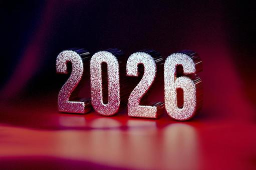 キラキラ輝く2026年 新年の背景素材 キラキラ輝く2026年 新年の背景素材 2026,2026年,新年の写真素材