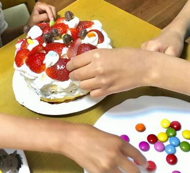 クリスマスケーキ作り クリスマスケーキ作りの写真