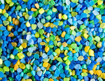 蛍光カラーのプラスチックチップ 蛍光カラーのプラスチックチップの写真