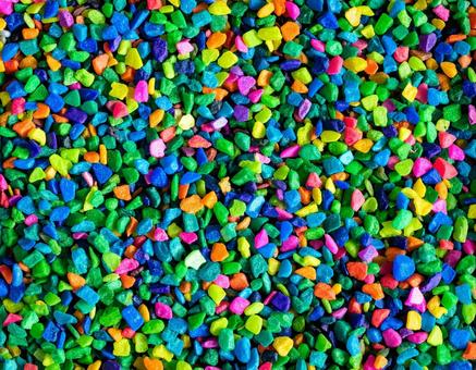 蛍光カラーのプラスチックチップ 蛍光カラーのプラスチックチップの写真