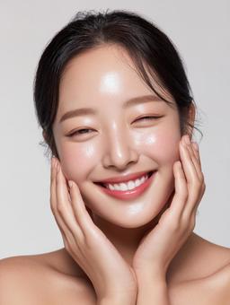 輝く笑顔:フレッシュな女性のポートレート 輝く笑顔:フレッシュな女性のポートレートの写真