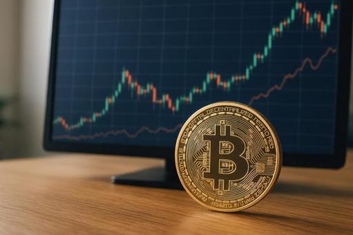 ビットコインと株価チャート ビットコインと株価チャートの写真