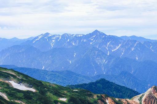 白馬岳から見る剱岳 白馬岳から見る剱岳 剱岳,白馬岳,長野の写真素材