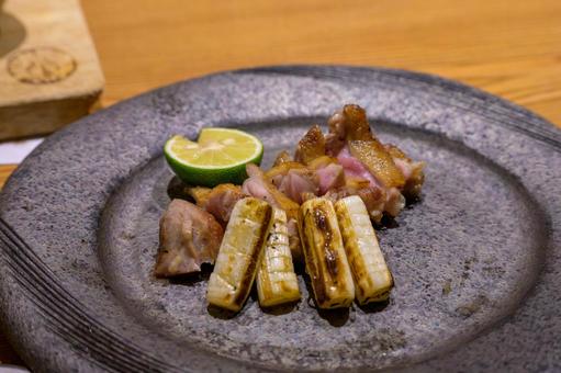 鴨 鴨肉,ロースト,カモネギの写真素材