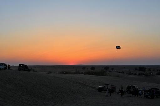 タール砂漠 夕日 タール砂漠 夕日 インド,夜,砂漠の写真素材