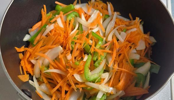 野菜炒め 野菜炒め 野菜炒め,野菜,ニンジンの写真素材