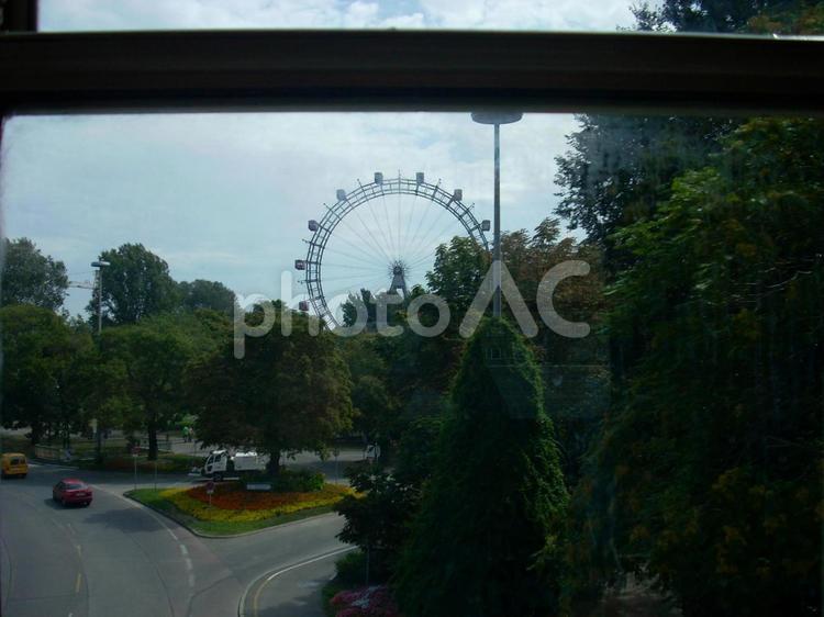 プラーター公園観覧車（カラー） 観覧車,プラーター公園,ウィーンの写真素材
