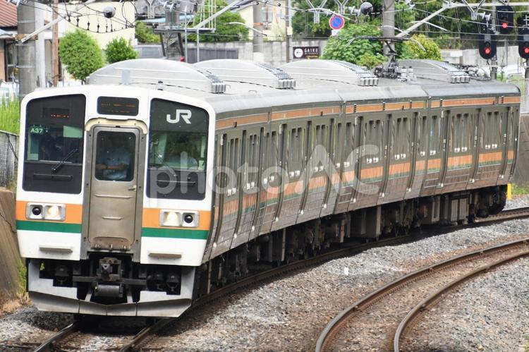 211系A37編成 鉄道,電車,列車の写真素材