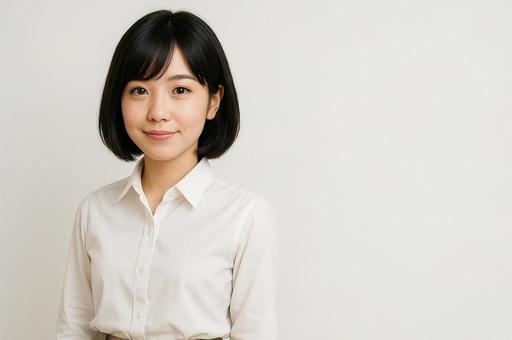 黒髪ボブの女性 黒髪ボブの女性の写真