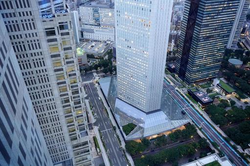 高層ビル群を見下ろす大都会の景観 高層ビル群を見下ろす大都会の景観 高層ビル,ビルディング,ビルの写真素材