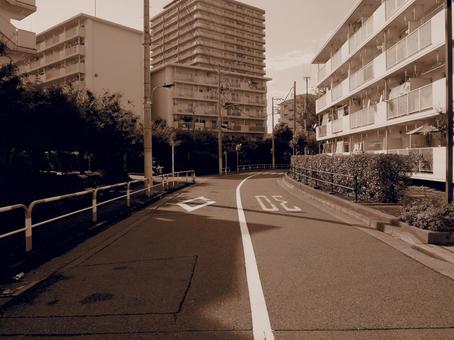Photo, apartment complex, retro, showa, 
