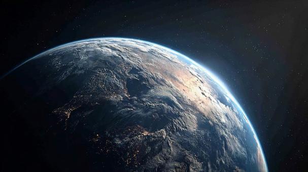 暗闇に浮かぶ、美しい地球:宇宙からの眺め 暗闇に浮かぶ、美しい地球:宇宙からの眺めの写真