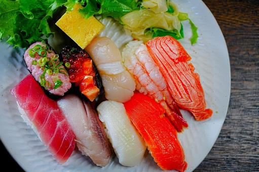 握りずし 握りずし 食事,食卓,寿司の写真素材