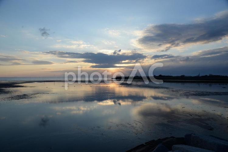 瀬戸内海のアジックアワー 空,海,旅行の写真素材