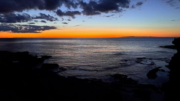 マジックアワーの美しさ マジックアワー,グラデーション,夕暮れの写真素材