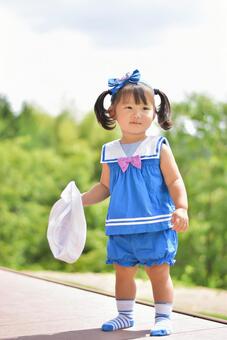 1 year old girl, children, a smile, fine, JPG