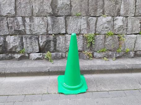 パイロン パイロン パイロン,緑,グリーンの写真素材