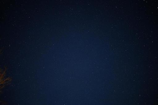 星空 星空 星,新月,夜空の写真素材