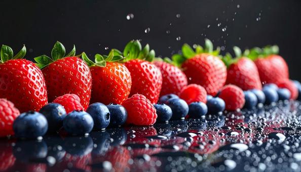 ベリーの魅力、滴る瞬間 ベリーの魅力、滴る瞬間の写真