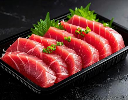 新鮮なマグロの刺身盛り合わせ 新鮮なマグロの刺身盛り合わせの写真
