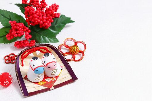 お正月や年賀状のイメージ素材(午年) 年賀状,お正月,午年の写真素材