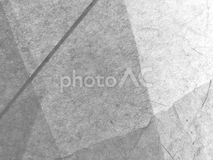 和紙　重ねたモノクロ(左上ライン) モノクロ,和紙,背景の写真素材