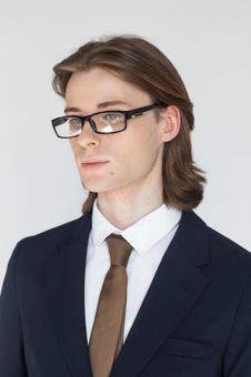 メガネをかけたスーツの男性 男性,外国人,欧米人の写真素材