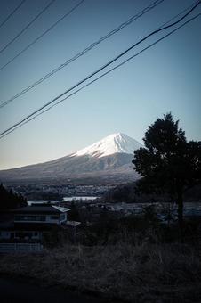 朝焼け富士山 朝焼け富士山 富士山,朝焼け,朝の写真素材