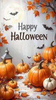 Halloweenの文字とカボチャの背景 Halloweenの文字とカボチャの背景の写真
