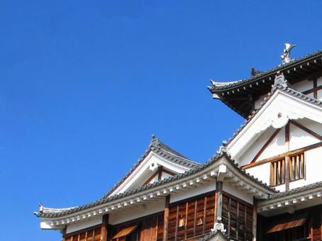 京都府-福知山城-天守-近景 京都府-福知山城-天守-近景 福知山城,城,天守の写真素材