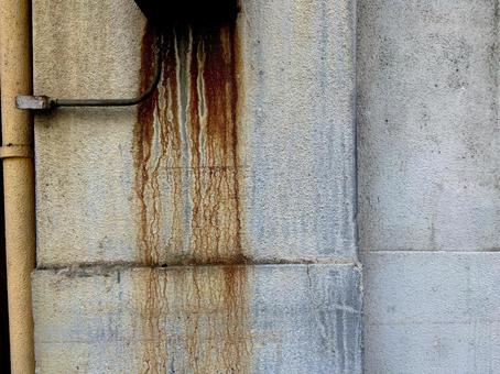 サビの模様　古いコンクリート壁 壁,コンクリート,ひび割れの写真素材