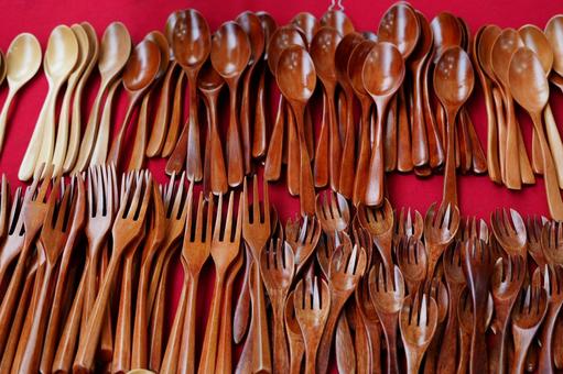 食器 食器,フォーク,スプーンの写真素材