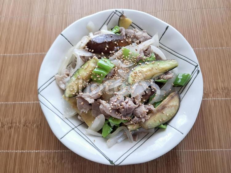 夏野菜の炒め物_2 夏野菜,野菜,ピーマンの写真素材