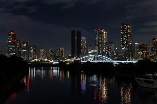 ウォーターズ竹芝　夜景　2025年 ウォーターズ竹芝,東京,夜景の写真素材