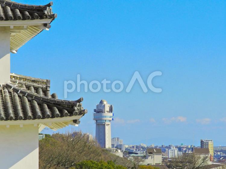 明石市の街並み 兵庫県,明石市,明石公園の写真素材